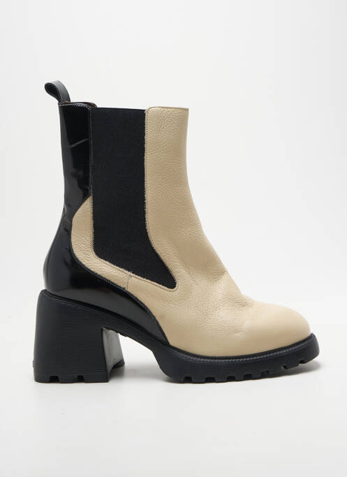 Botine/ghete toc pătrat toc de 7 la 9 cm negru WONDERS femme