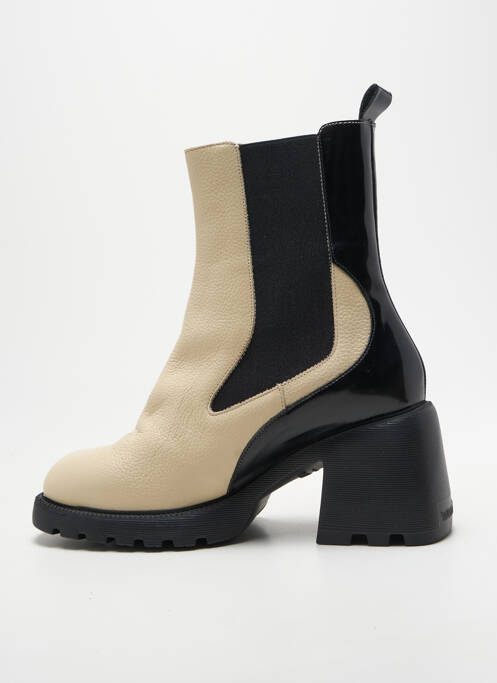 Botine/ghete toc pătrat toc de 7 la 9 cm negru WONDERS femme