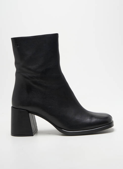 Botine/ghete țesătură satinată toc de 7 la 9 cm negru JB MARTIN femme