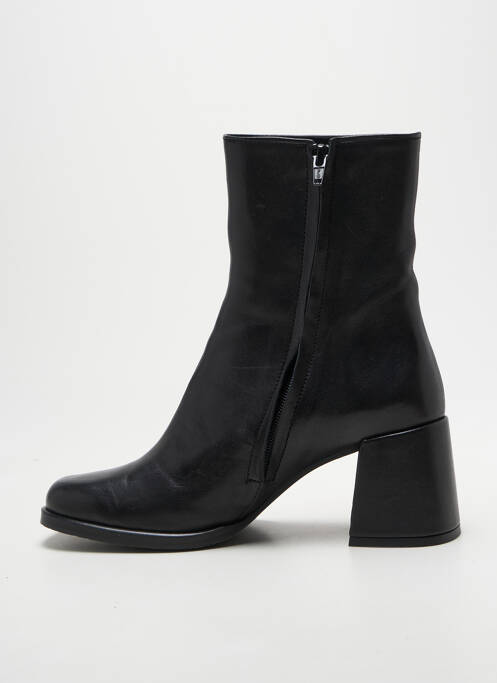 Botine/ghete țesătură satinată toc de 7 la 9 cm negru JB MARTIN femme