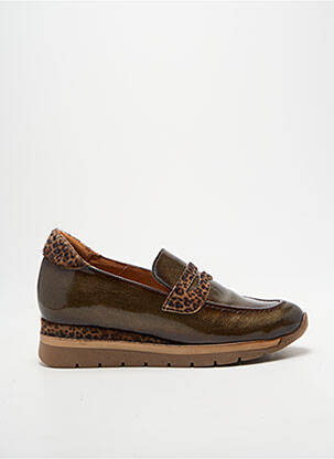 Mocasini material neted toc de 4 la 6 cm maro FOLIE'S femeie