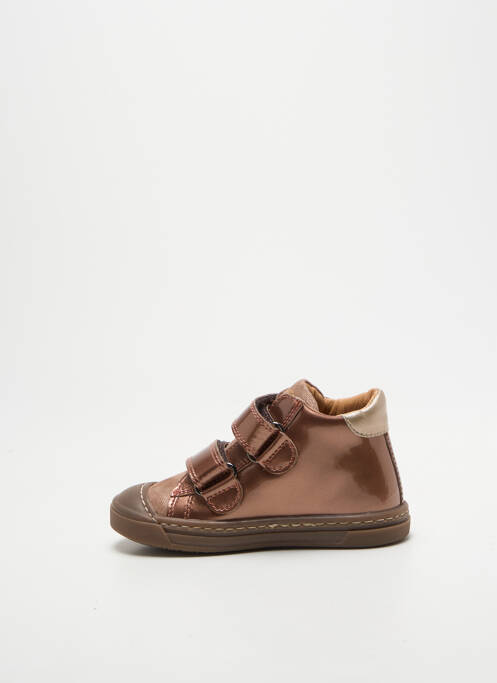 Adidași țesătură lăcuită vârf rotund maro BABYBOTTE fille