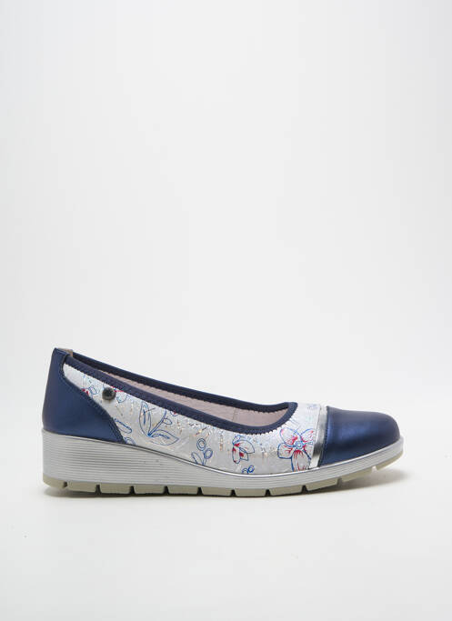 Balerine imprimare toc de 4 la 6 cm albastru INEA femme