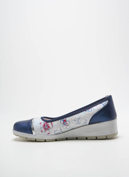 Balerine imprimare toc de 4 la 6 cm albastru INEA femme