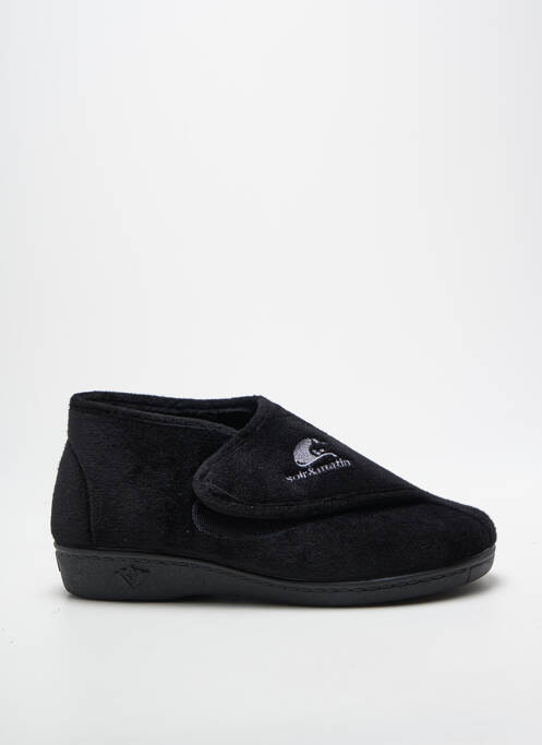 Papuci/pantofi de casă închidere cu arici toc plat până la 3 cm negru SOIR ET MATIN femme
