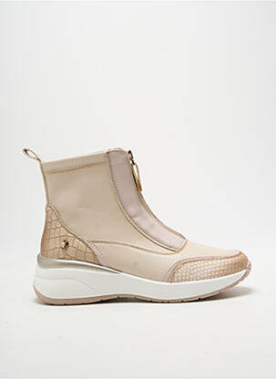 Botine/ghete vârf rotund toc de 4 la 6 cm bej XTI femeie
