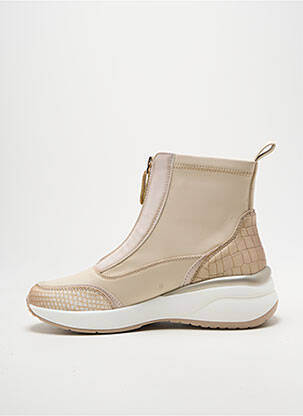 Botine/ghete vârf rotund toc de 4 la 6 cm bej XTI femeie