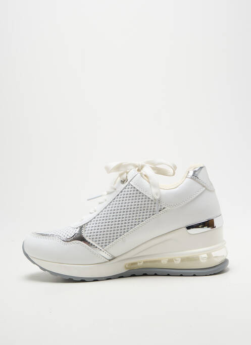 Adidași toc platformă toc de 4 la 6 cm argintiu XTI femme