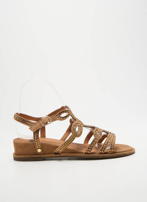 Sandale/pantofi decupați chiquet toc plat până la 3 cm maro MAM'ZELLE femme