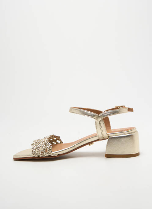 Sandale/pantofi decupați toc pătrat toc de 4 la 6 cm auriu JB MARTIN femme