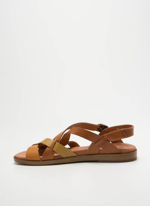 Sandale/pantofi decupați închidere cu buclă(e) toc plat până la 3 cm maro PIKOLINOS femme