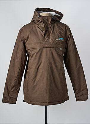 Parka finisaj interior dublat cu glugă verde KANA BEACH homme