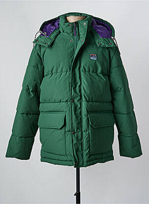 Geacă matlasată mâneci lungi cu glugă verde ELEMENT homme