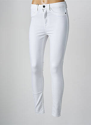 Pantalon slim conic alb NOISY MAY femeie