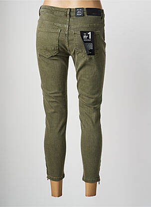 Pantalon 7/8 închidere cu fermoar sub clapetă cu nasturi verde NOISY MAY femeie