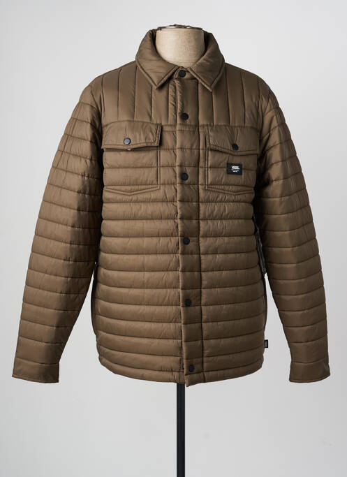 Geacă matlasată închidere cu fermoar sub clapetă cu capse fără glugă maro VANS homme