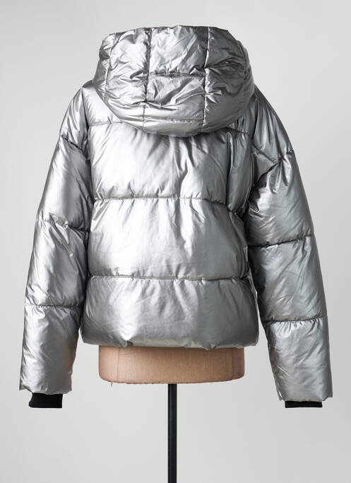 Geacă matlasată mâneci lungi cu glugă argintiu NOISY MAY femme