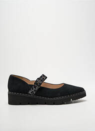 Balerine țesătură satinată toc de 4 la 6 cm negru GADEA femme