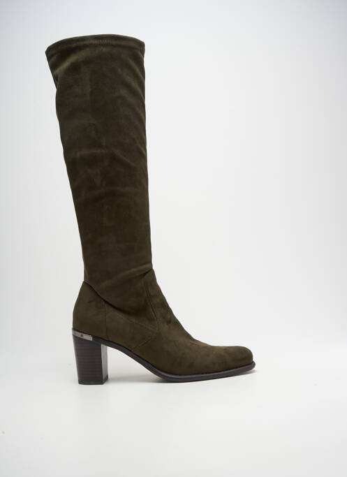 Cizme toc pătrat toc de 7 la 9 cm verde ADIGE femme