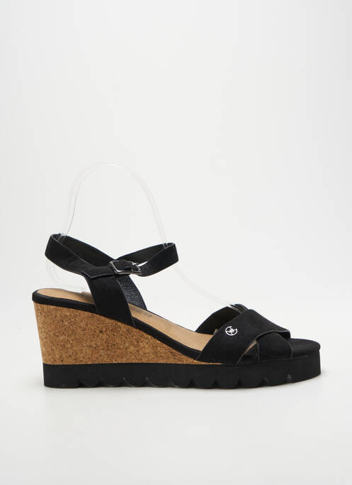 Sandale/pantofi decupați toc platformă toc de 7 la 9 cm negru CHATTAWAK femme