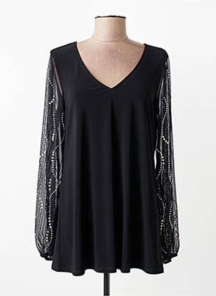 Top croială cambrată mâneci lungi negru JOSEPH RIBKOFF femme