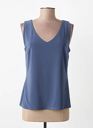 Top croială cambrată bretele subțiri albastru JOSEPH RIBKOFF femme