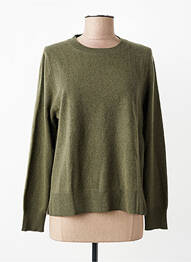 Pulover guler rotund mâneci lungi verde ESTHEME femme