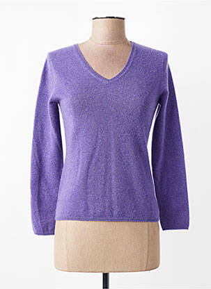 Pulover croială cambrată mâneci lungi violet ESTHEME femeie