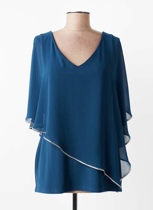 Tunică fără mâneci guler în v albastru JOSEPH RIBKOFF femme