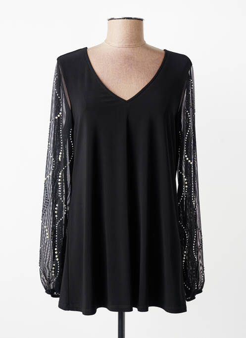 Top croială cambrată mâneci lungi negru JOSEPH RIBKOFF femme