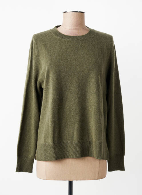 Pulover guler rotund mâneci lungi verde ESTHEME femme