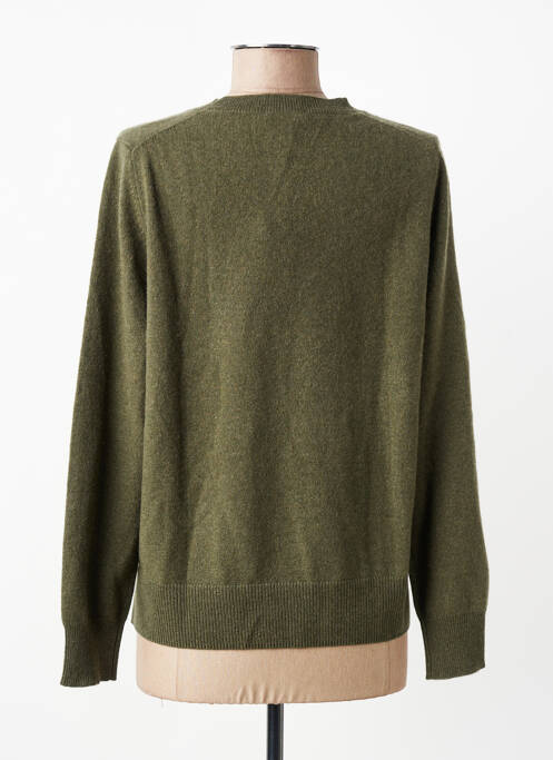 Pulover guler rotund mâneci lungi verde ESTHEME femme