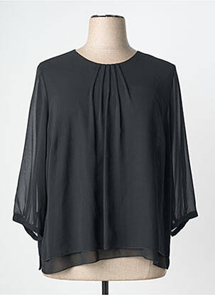 Top guler rotund mâneci 3/4 negru SOMMERMANN femeie