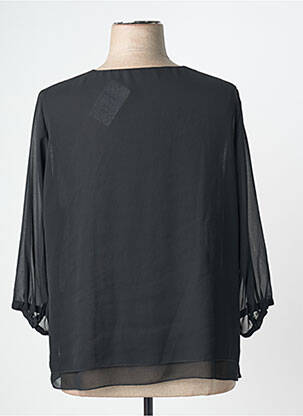 Top guler rotund mâneci 3/4 negru SOMMERMANN femeie