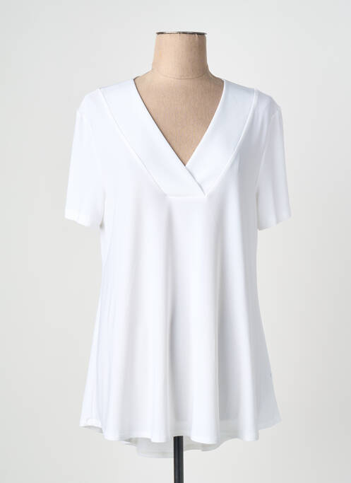Top elasticitate mâneci scurte alb JOSEPH RIBKOFF femme