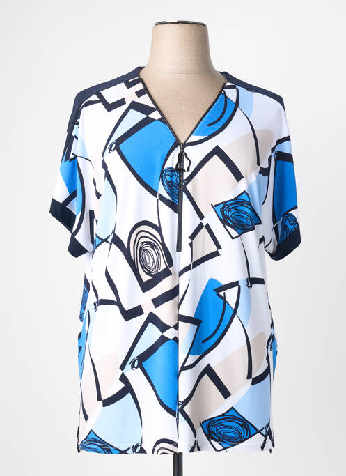 Tricou imprimeu fantezie mâneci scurte albastru JOSEPH RIBKOFF femme