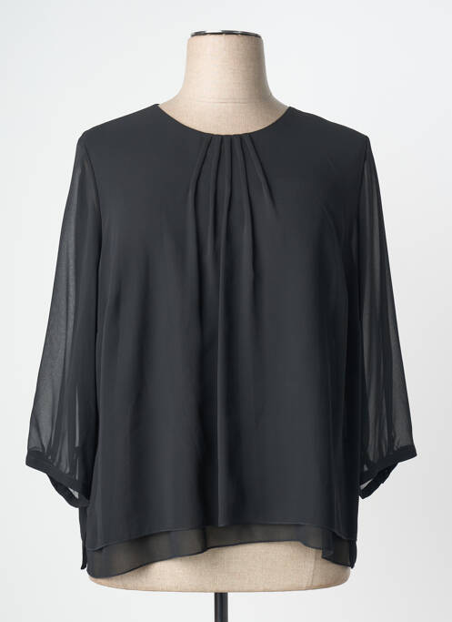 Top guler rotund mâneci 3/4 negru SOMMERMANN femme