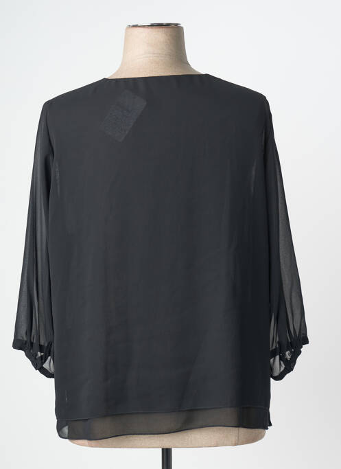 Top guler rotund mâneci 3/4 negru SOMMERMANN femme
