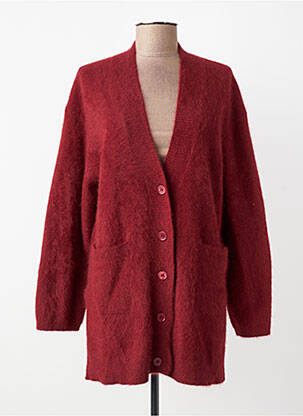 Vestă cu mâneci lungi tricot tricot pufos roșu ESTHEME femme