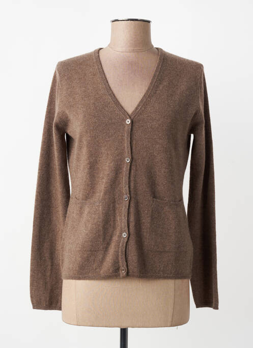 Vestă cu mâneci lungi elasticitate maro ESTHEME femme