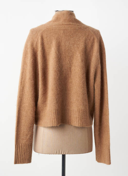 Vestă cu mâneci lungi tricot tricot pufos maro ESTHEME femme