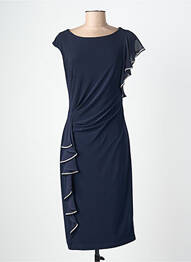 Rochie midi închidere cu fermoar la spate mâneci scurte albastru JOSEPH RIBKOFF femme