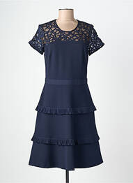 Rochie midi închidere cu fermoar la spate mâneci scurte albastru JOSEPH RIBKOFF femeie