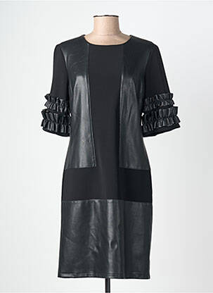 Rochie midi închidere cu fermoar la spate mâneci scurte negru JOSEPH RIBKOFF femeie