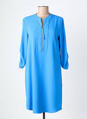 Rochie scurtă croială fluidă mâneci 3/4 albastru JOSEPH RIBKOFF femeie
