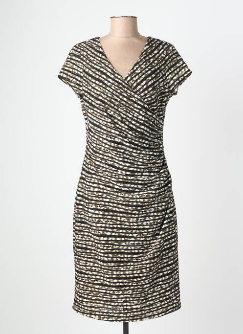 Rochie midi închidere cu fermoar la spate mâneci scurte verde JOSEPH RIBKOFF femme