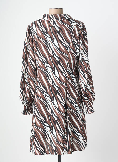 Rochie midi mâneci lungi mâneci lungi maro MARBLE femme