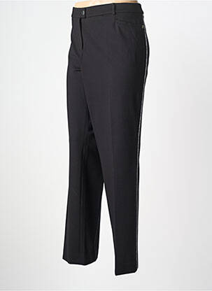 Pantalon drept talie cu cleme mărime normală negru BASLER femeie