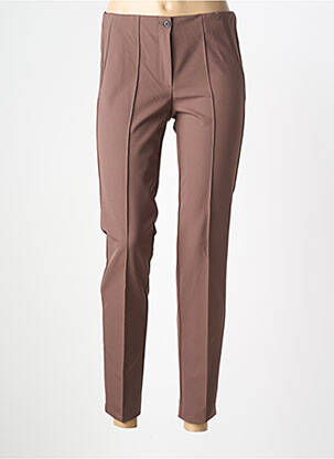 Pantalon 7/8 țesătură poplin mărime normală maro BASLER femeie