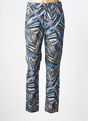 Pantalon slim țesătură poplin mărime normală albastru GARDEUR femme